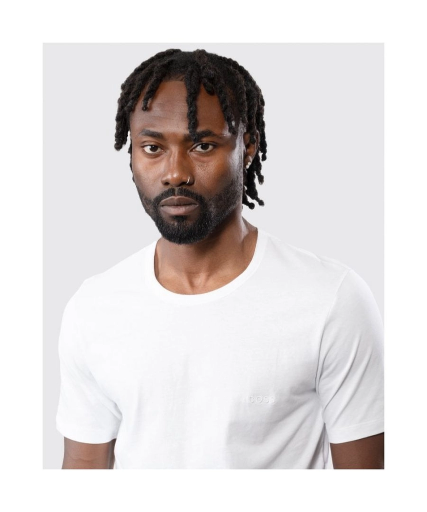 Hugo Boss Mens Bodywear 3 Pack Crew Neck T-Shirts - White Cotton - Size Large